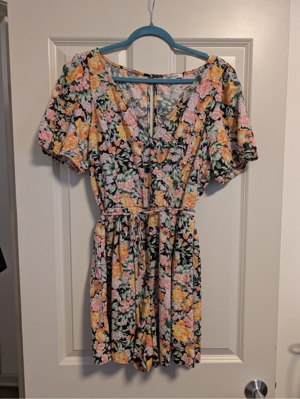 1773 - American Eagle Floral Print Romper XL
